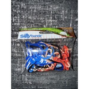 Silly Bandz Elastic Bracelets Baseball Shapes 24 Pack New In Package